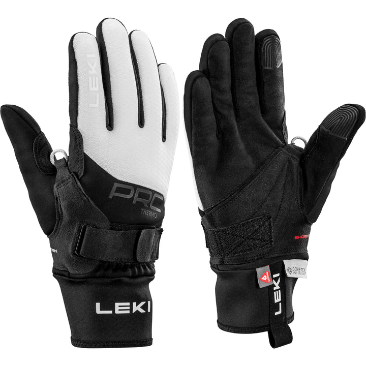 LEKI Damen PRC ThermoPlus Shark Handschuhe EU 8.5 black-white, EU 8.5 black-white