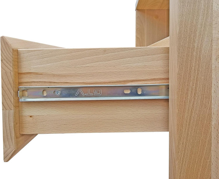 Erst-Holz Nachttisch Buche Nachtkästchen Bettkommode mit Schublade 90.20-K42