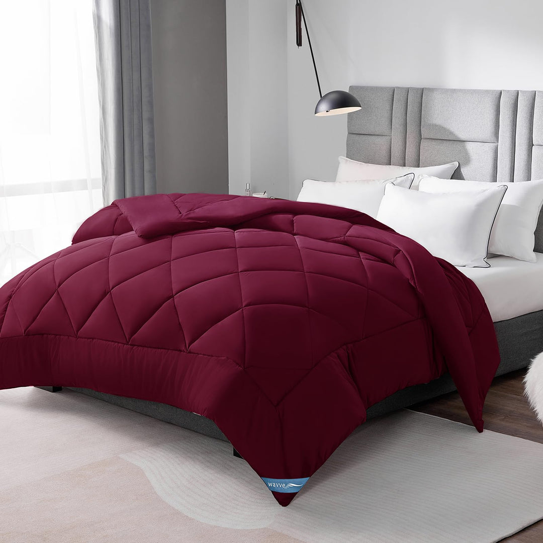 WAVVE Bettdecke 155x220 cm Ganzjahresdecke 4 Jahreszeiten, Steppdecke 300gsm Mikrofaser 155x220cm, S