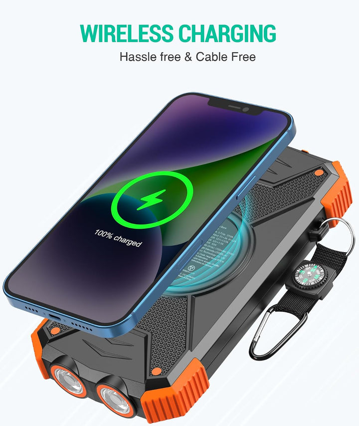 BLAVOR Solar Powerbank Solarladegerät 10000mAh, PD 20W Schnelles Laden tragbare USB C Power Bank mit