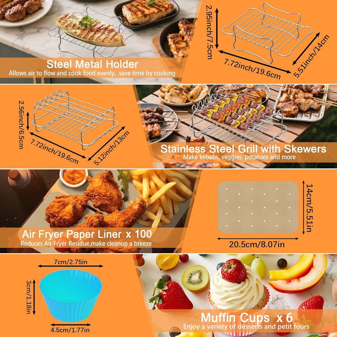 Heissluftfritteuse Zubehör für Ninja Foodi MAX Dual Zone Air Fryer AF400EU AF400EUCP AF451EU AF300EU