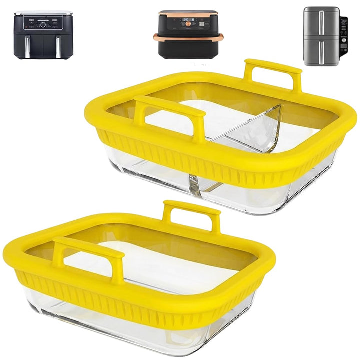 2 Stück Auflaufform Airfryer für Ninja Heissluftfritteuse AF400EU/DZ400EU/AF500EU/COSORI Heissluftfr