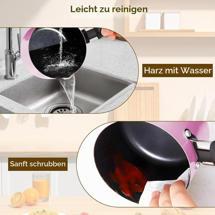 Milchtopf, 550 ml Kochtöpfe, Mini Suppentopf, Schmelztopf Schokolade Öl Butter Schmelztiegel Topf mi