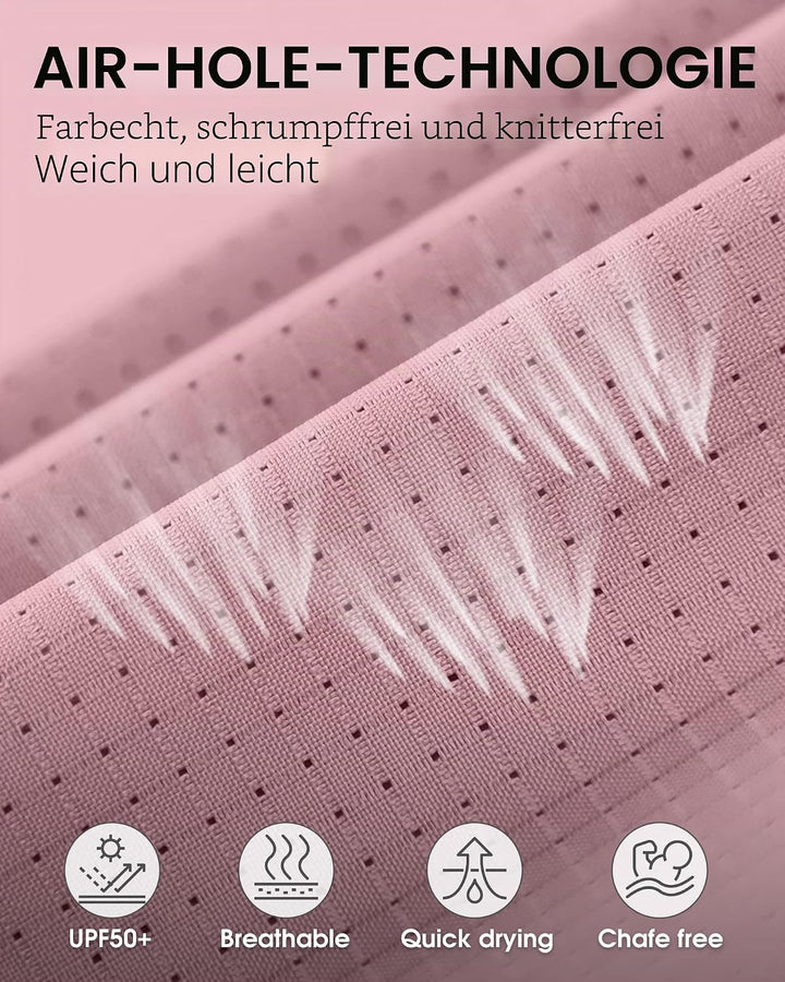 33,000ft Hemd Damen UPF50+ UV Schutz Outdoorhemd Schnelltrocknend Freizeithemd Langarm Funktionshemd