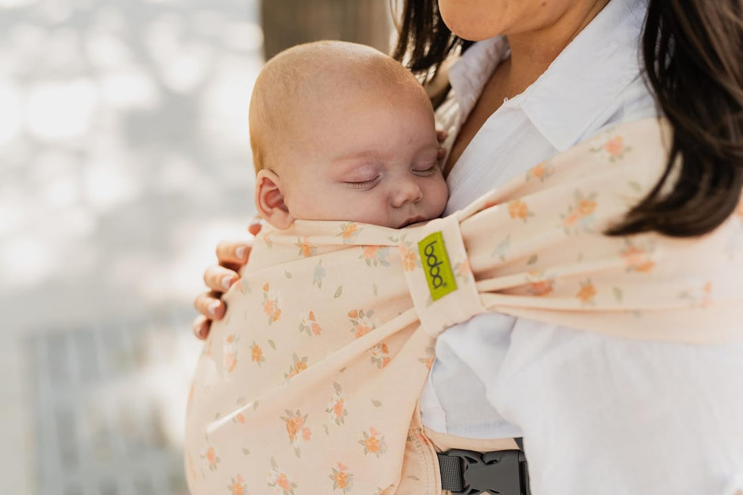 Boba Bliss Babytrage Neugeborene ab Geburt bis 15 kg - 2-in-1 Baby Carrier &amp; Baby Tragetuch Ohne Bin