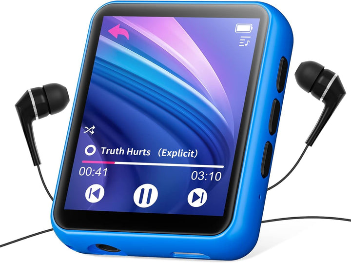 32GB MP3 Player Bluetooth 5.0 mit Voller Touchscreen, Verlustfreier HiFi-Musikplayer mit Metallgehäu