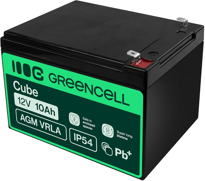 Green Cell® AGM 12V 10Ah Akku Vlies Batterie VRLA Blei Batterie Bleiakku Ersatzakku Akkubatterie Ver