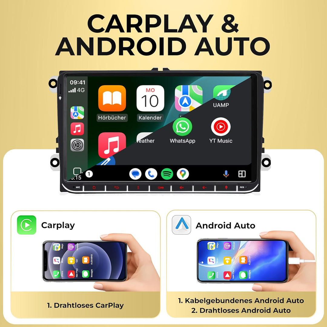 M.I.C. AV9V2 Android 13 Autoradio mit Navigation: Snapdragon 665, 4GB+64GB, 9 Zoll IPS Display, SIM,