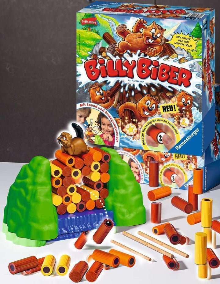 Ravensburger 22246 - Billy Biber - Geschicklichkeitsspiel für ruhige Hände - Spiel für Kinder ab 4 J