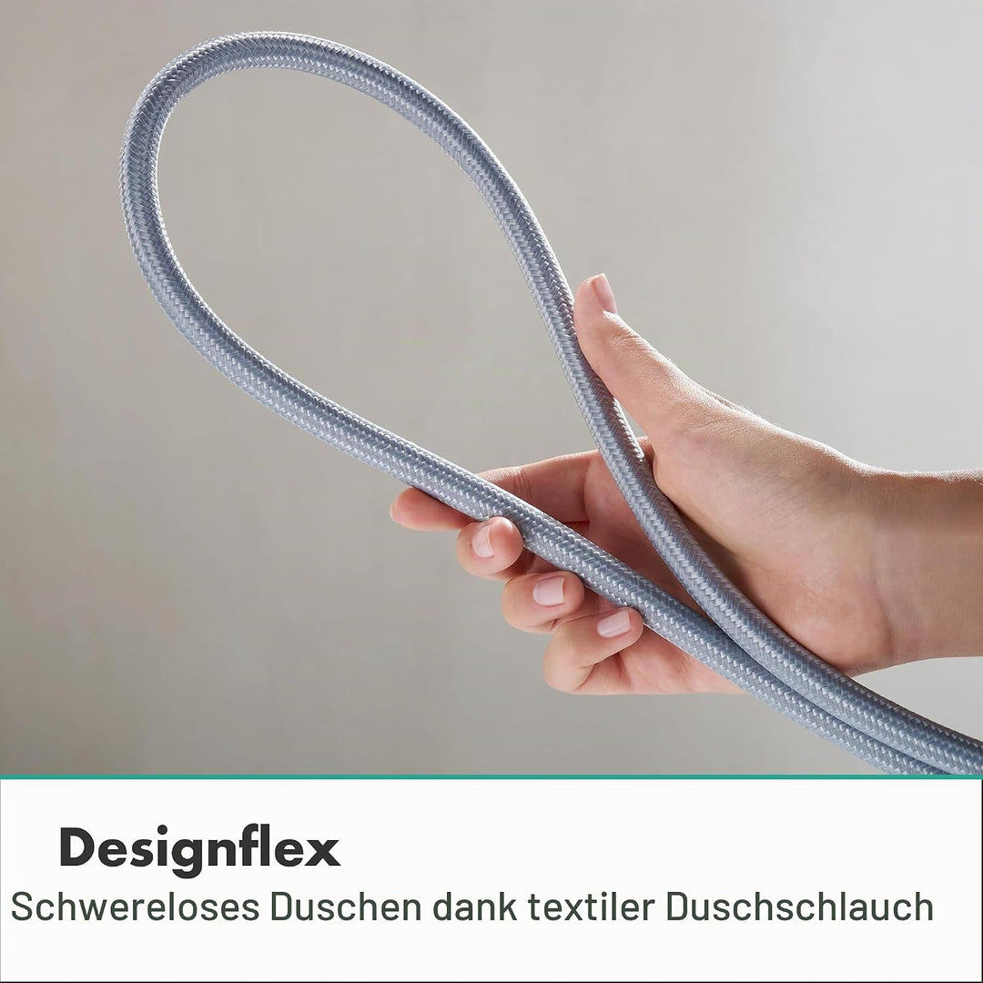 hansgrohe Raindance Alive Select S - Duschset mit Duschkopf wassersparend (EcoSmart, 3 Strahlarten i