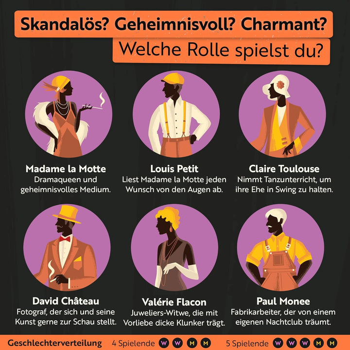 Gourmet Criminelle® Krimidinner für zuhause I 4-6 Personen I Mysteriöser Mordfall Maskenmord am Eiff