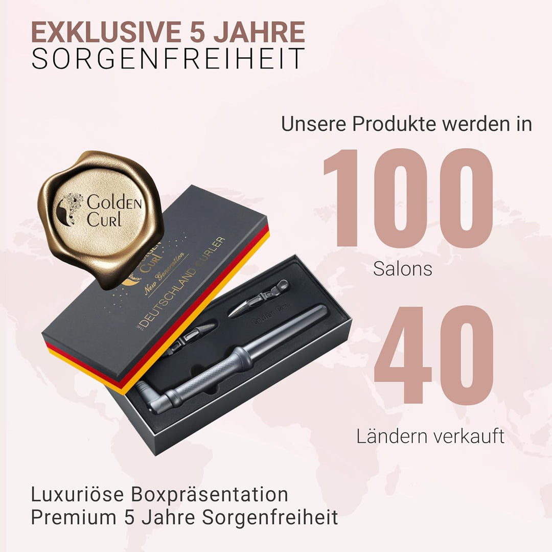 Lockenstab für Beach Waves - 5 Jahre sorgenfreie Benutzung - Lockenstab für Haar Locken - Lockenstyl
