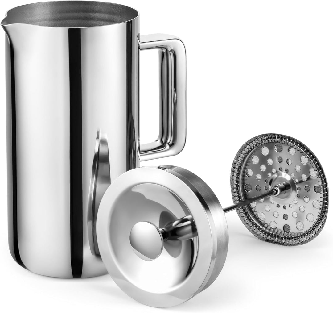 aarke Coffee Press – Premium Kaffeepresse aus Edelstahl im schwedischen Design, Doppelwand-Vakuumiso
