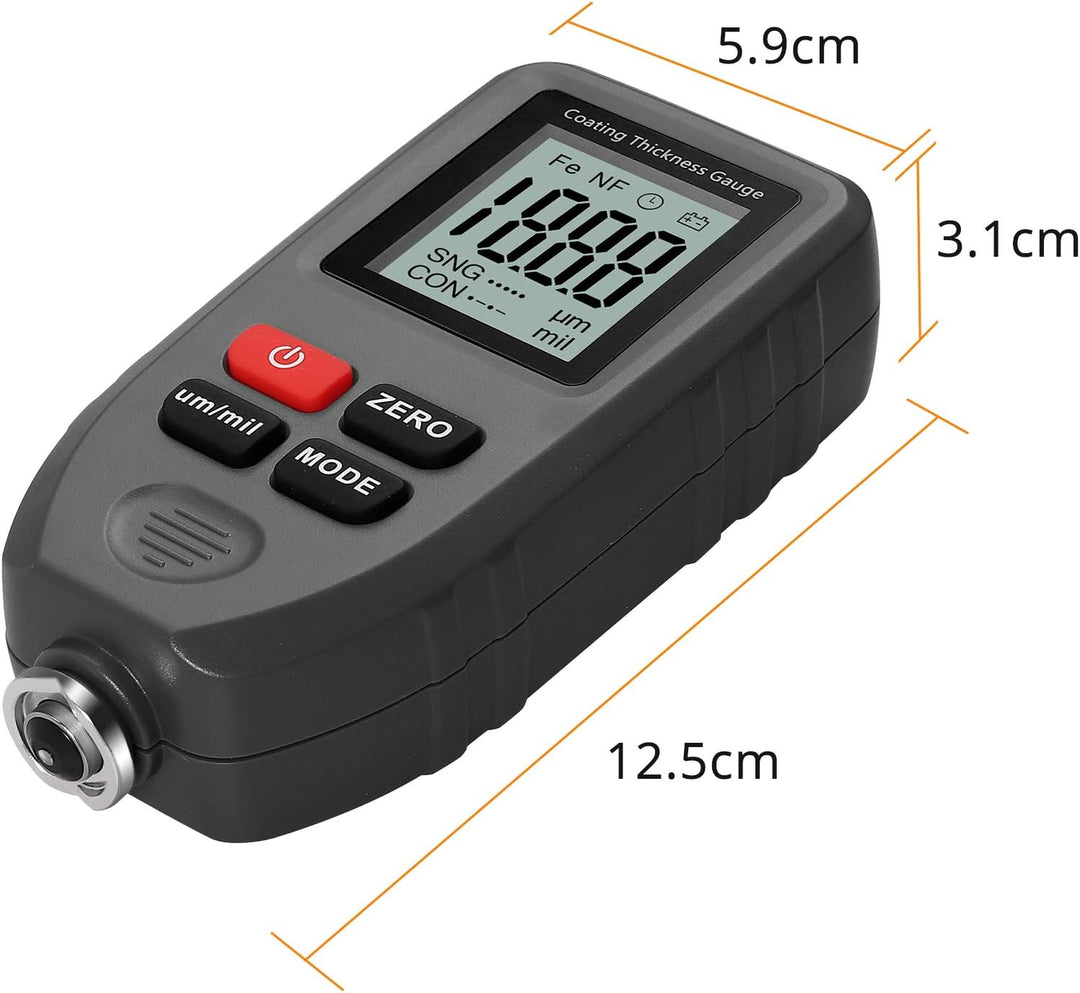 Neoteck Schichtdickenmessgerät Dickenmesser Auto mit LCD Display Automatische Ablesung Schichtdicken