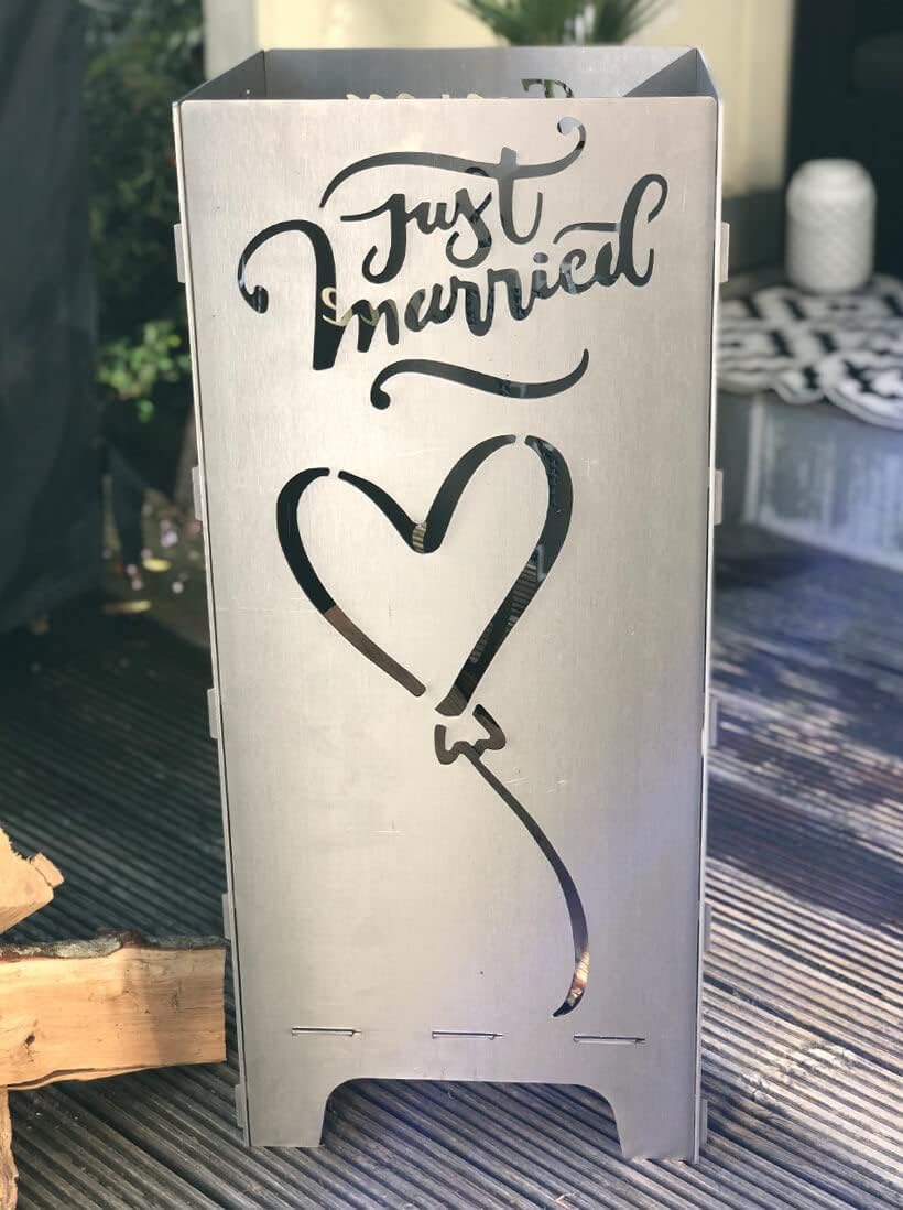 EXTRAVAGANT® Feuertonne Hochzeit Hochzeitsgeschenk PERSONALISIERT Namen Brautpaar Geschenk individue