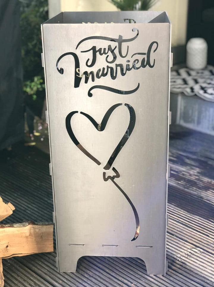 EXTRAVAGANT® Feuertonne Hochzeit Hochzeitsgeschenk PERSONALISIERT Namen Brautpaar Geschenk individue