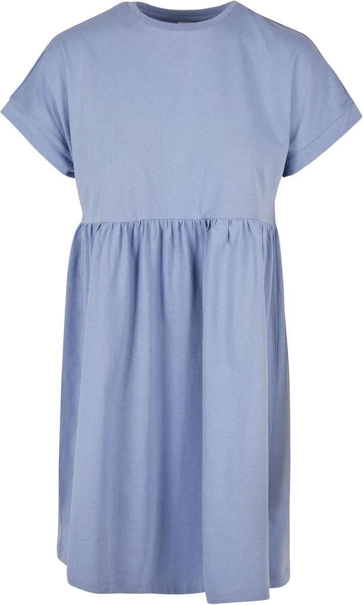 Urban Classics Damen Kleid Ladies Organic Empire Valance Tee Dress, Volantkleid für Frauen, Loose Fi
