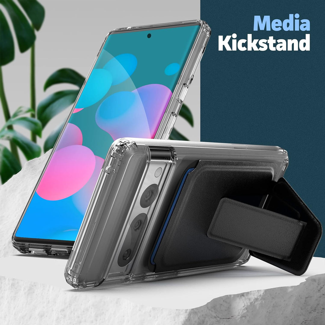 ENCASED Magnetische Brieftasche entworfen für Google Pixel 7 Pro Hülle mit Kartenhalter (kompatibel