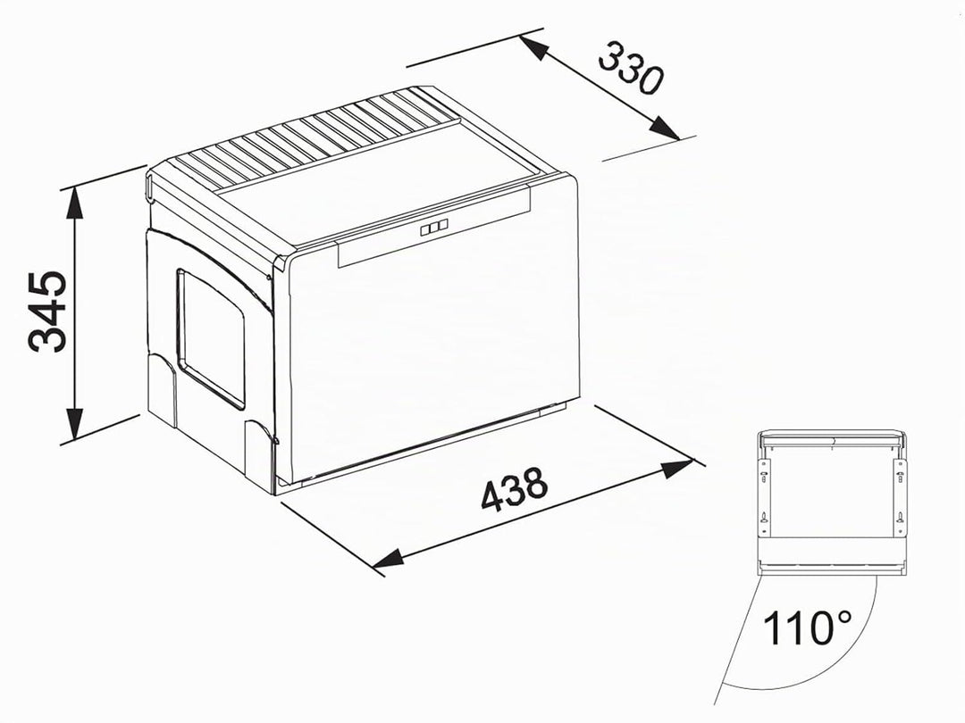 Franke Cube 50 2 fach Handauszug Mülltrennung / Abfallsammler 1x 14 Liter + 1x 18 Liter