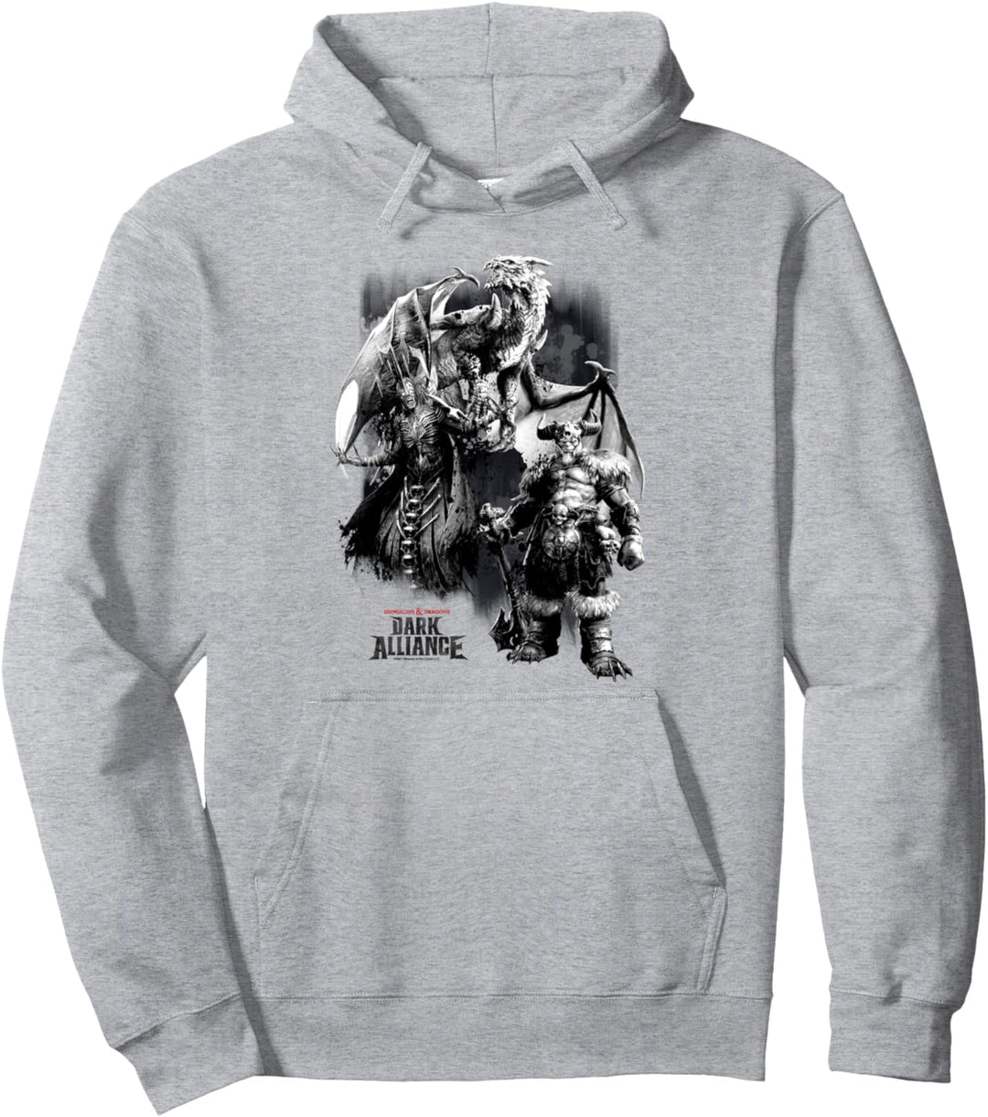 Dungeons & Dragons Group Shot Dark Alliance Black & White Pullover Hoodie