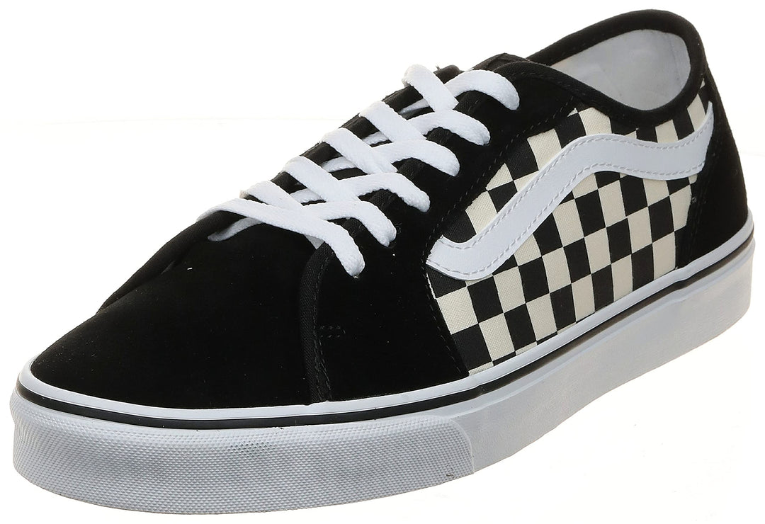 Vans Herren Filmore Decon Wildleder Canvas Trainer, Black/Black 39 EU Checkerboard Black White, 39 E