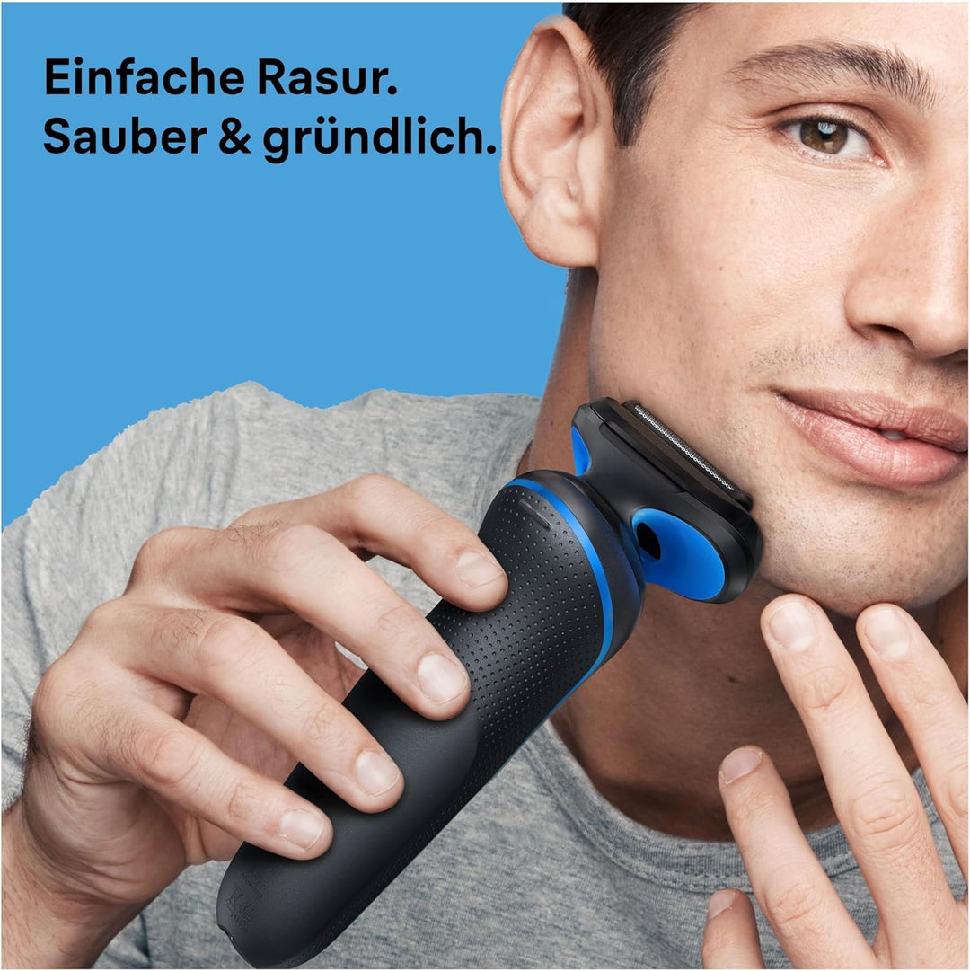 Braun Series 5 Elektrorasierer mit EasyClick Trimmer Aufsatz, Rasierer Herren Elektrisch, Präzisions