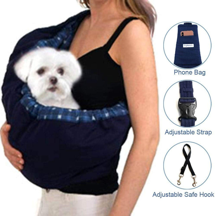 Hunde Tragetaschen, Tragetasche Katzen, Hundetragetasche Outdoor Tragetasche Hund (Blau Plaid) Blau