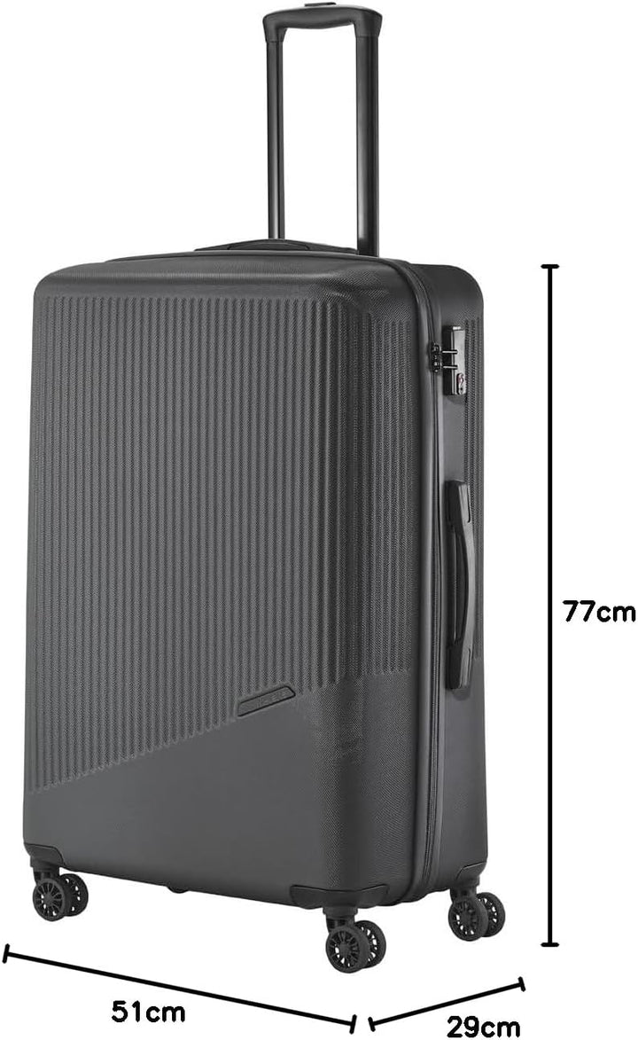 travelite 4-Rad Hartschalenkoffer gross 96 Liter, Gepäck Serie BALI: ABS Hartschalen Trolley mit TSA