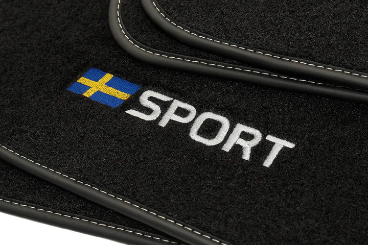 Sport Velour Fussmatten Satz für Saab 9-3 II (2002-2011) - 4-teilig - Passgenau