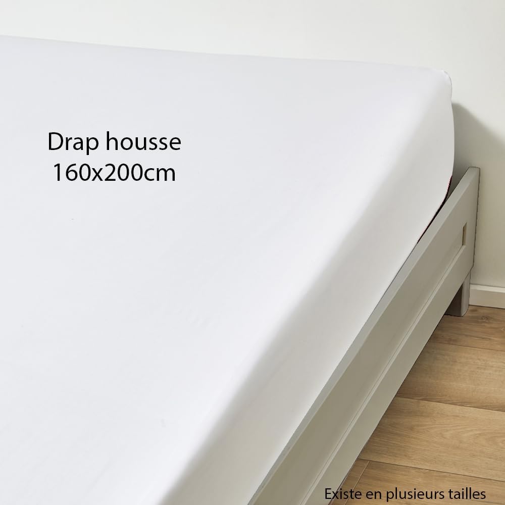 Duquennoy &amp; Lepers - Spannbettlaken, Spannhöhe: 30 cm, Perkal, 80 Fäden/cm², 160 x 200 cm, Weiss 160