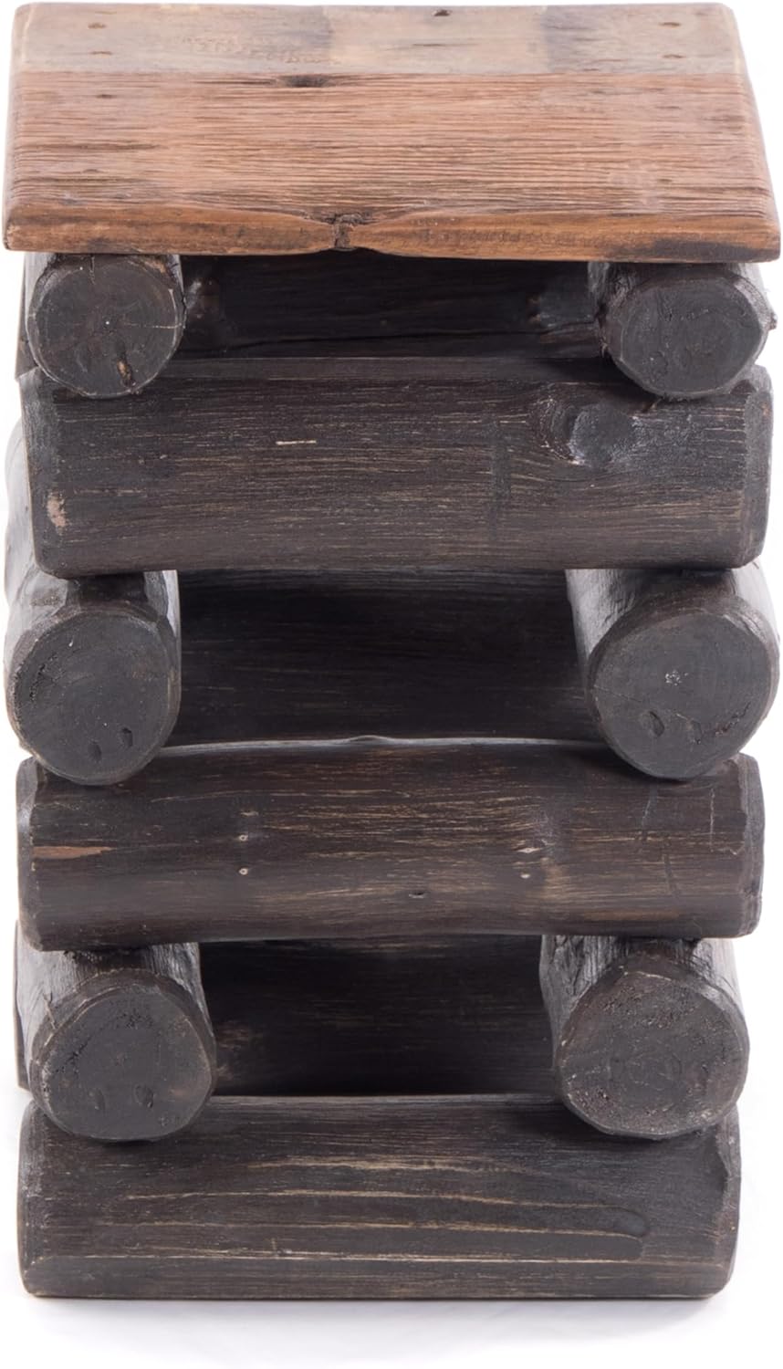 DESIGN DELIGHTS TEAKHOLZ HOCKER Block 38 | 30x30x39cm (BxTxH), Teak Altholz | Massivholz Sitzhocker,