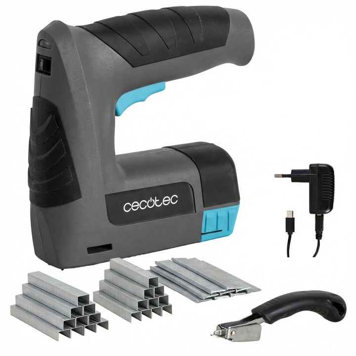 Cecotec FastTacker 4000 Akku-Tacker, 4 V, 1500 mAh, 2-in-1, kompatibel mit Heftklammern und Nägeln,