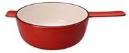 Kisag Fondue Caquelon Gusseisen Fonduetopf Käsefondue rot Kachel 20 cm 2,0 l