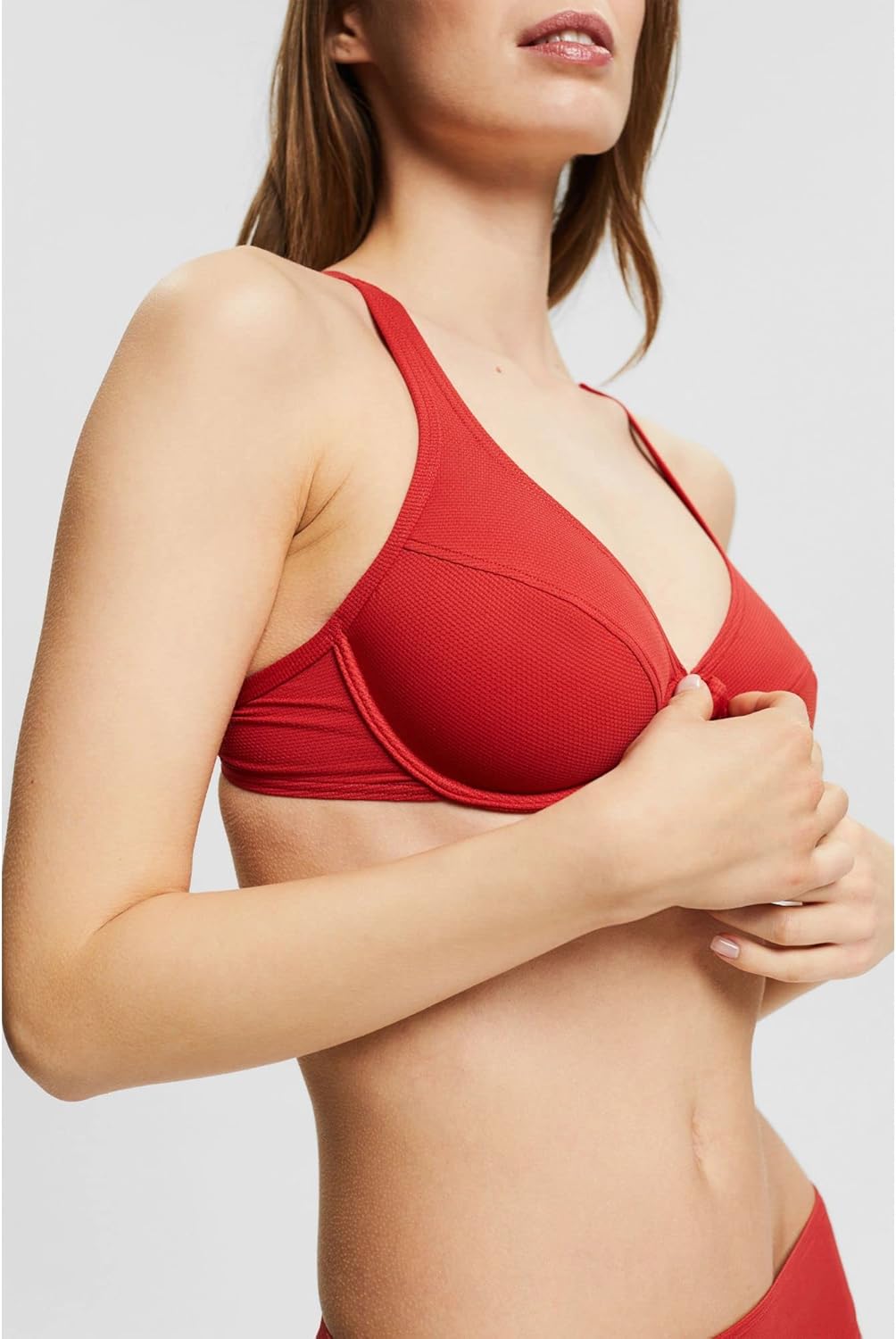 ESPRIT Damen Hamptons Beach RCS Uw.Bra Bikini 38 / C Rot, 38 / C Rot