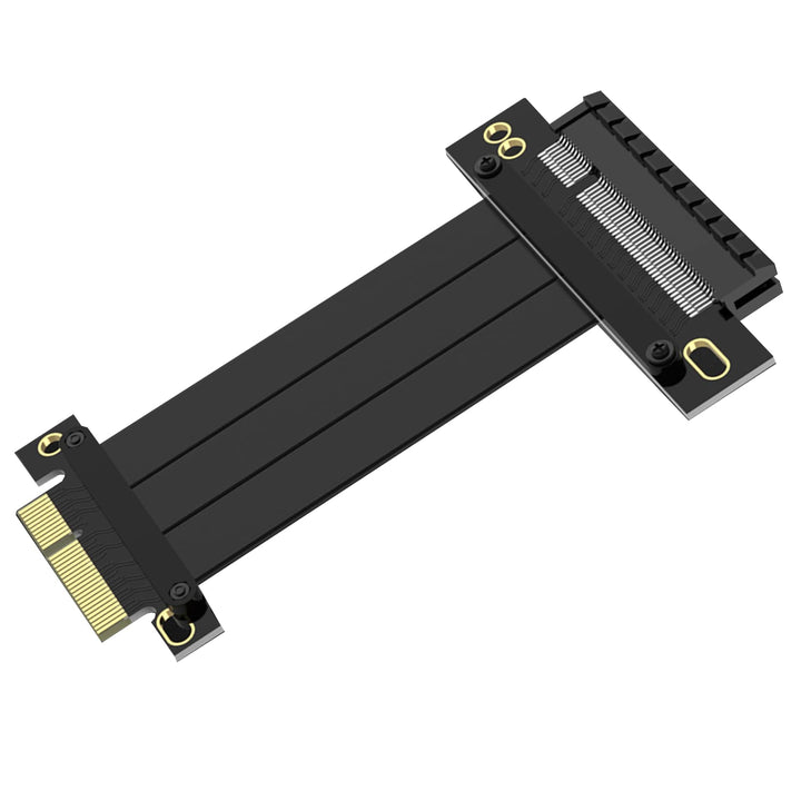 PCIE Extension Cable 3.0 4x to 8x Black Extension Riser Card Cable, Anti-interference EMI Material,