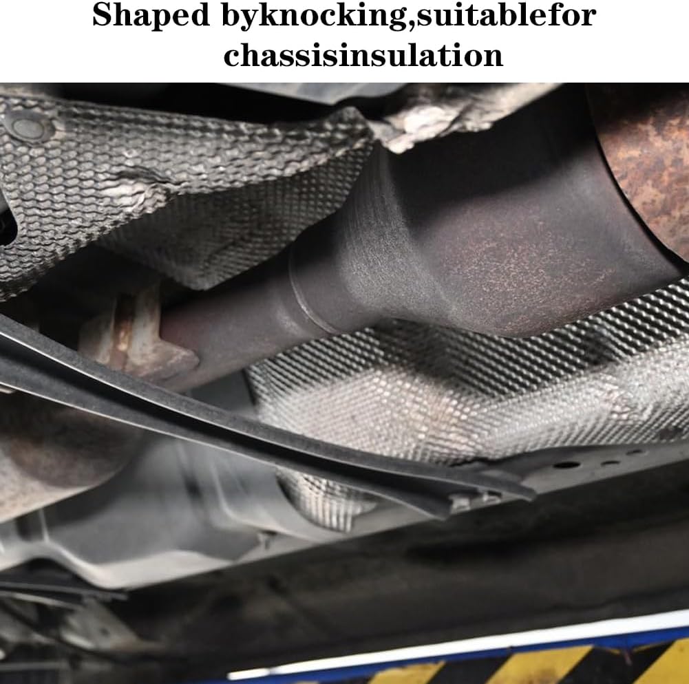 Hitzeschutz Hitzeblech Geprägte, 100x40cm Fahrzeug Aluminisierter Hitzeschutzblech Reparatursatz, Au