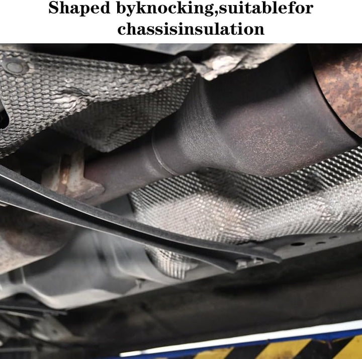 Hitzeschutz Hitzeblech Geprägte, 100x40cm Fahrzeug Aluminisierter Hitzeschutzblech Reparatursatz, Au