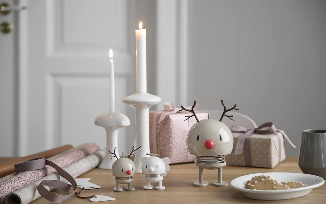 Hoptimist - Skandinavisches Design - Weihnachtsfigur - Medium Reindeer Bumble - Braun - Höhe: 15 cm