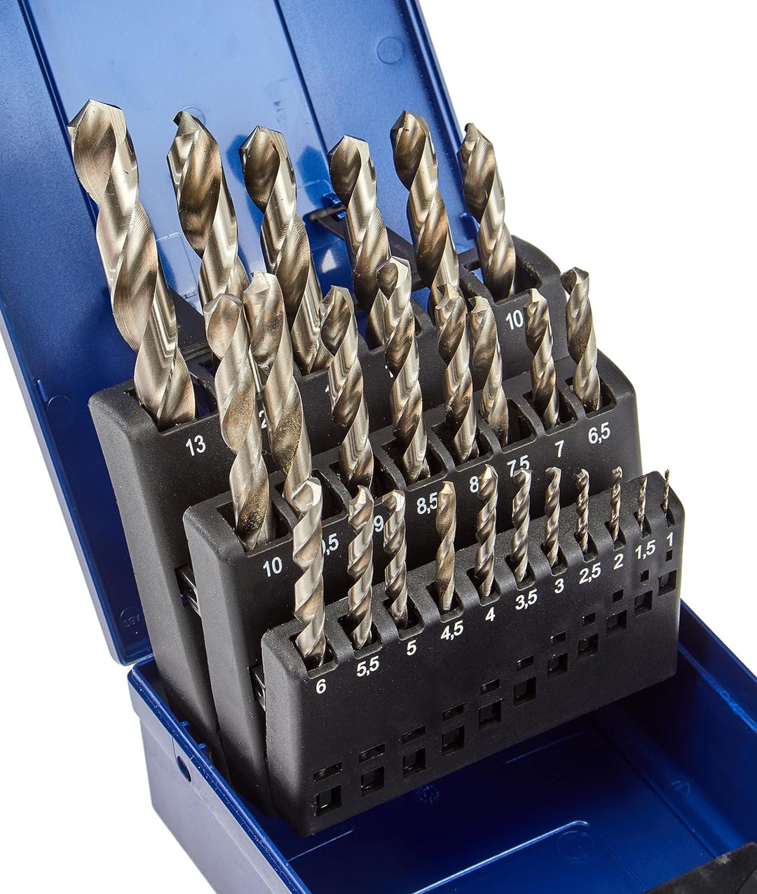 HSS-G DIN 338 geschliffen Typ N in ABS-Box 25-tlg. 1,0-13,0 x 0,5 mm stg. / KG13