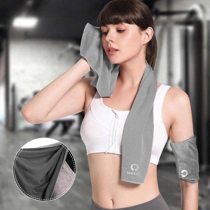 Sukeen Kühlendes Handtuch, Sport Cooling Towel für Hals und Körper, Schweisshandtuch schnelltrocknen