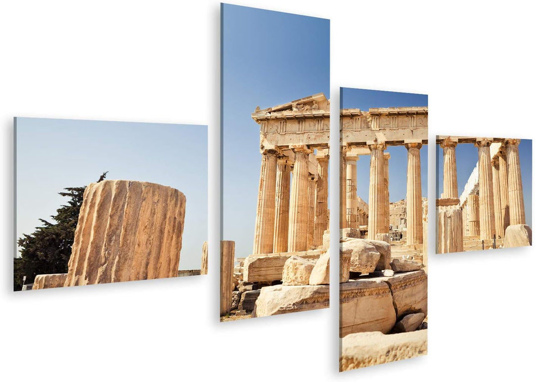 islandburner Bild auf Leinwand Parthenon Akropolis Athen Bilder Wandbilder Poster Leinwand 150x80cm
