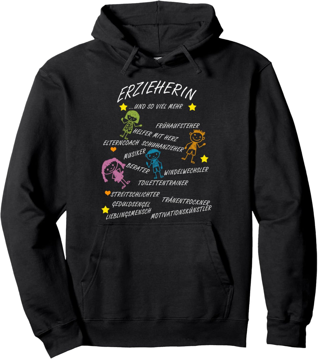 Erzieherin und so viel mehr Geschenk Spruch Erzieherin Pullover Hoodie