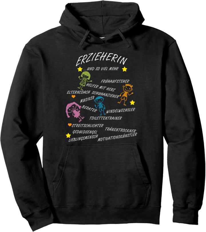 Erzieherin und so viel mehr Geschenk Spruch Erzieherin Pullover Hoodie