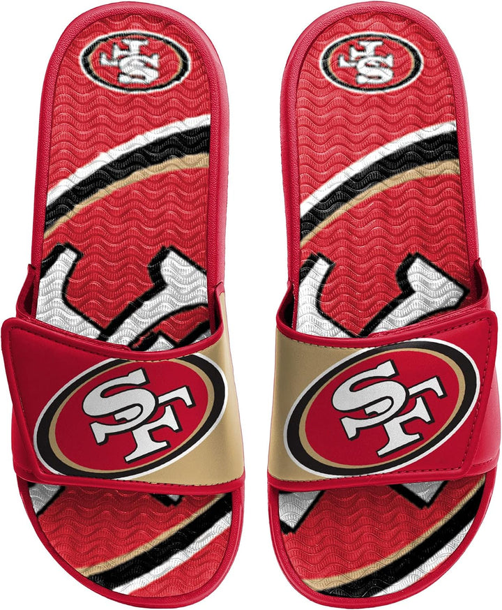 FOCO Commanders NFL Legacy Sport Slide Flip-Flops für Herren San Francisco 49ers 7-8 Colorblock Big