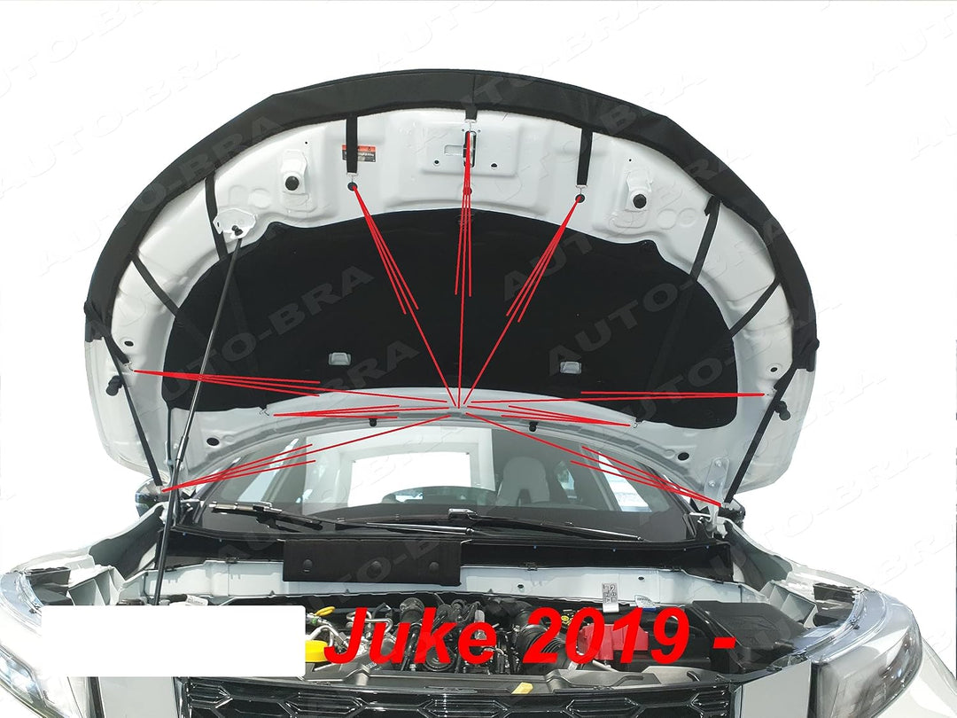 AB3-00544 Carbon Optik AUTO-BRA kompatibel mit Nissan Juke Bj. ab 2019 Haubenbra Steinschlagschutz T