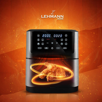 Lehmann LHODF-1880 Heissluftfritteuse 8L XXL, Friteuse Heissluft 1800 W mit 10 Programmen, Fritteuse