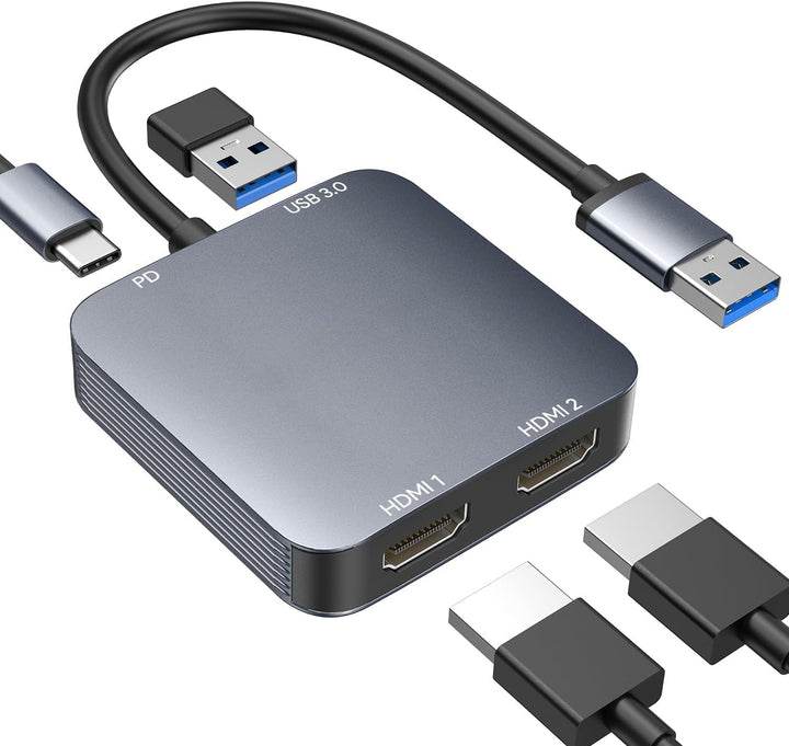 ABLEWE USB 3.0 USB Hdmi Adapter, HDMI zu USB Audio Video Grafikkonverter Kabel für Laptop Monitor De