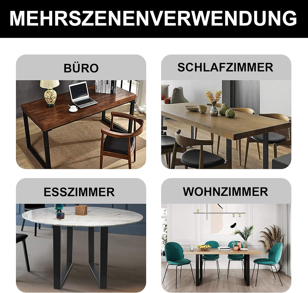 Thanaddo 2 Stück Tischbein Metall Möbelfüsse für Sitzbank, Industrial Tischgestell Tischkufen, Tisch