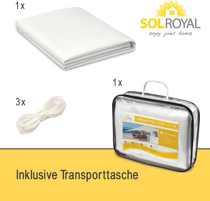 Sol Royal Sonnensegel dreieckig Wasserdicht 3,6x3,6x3,6m Terrasse – Sonnensegel Balkon Segeltuch UV