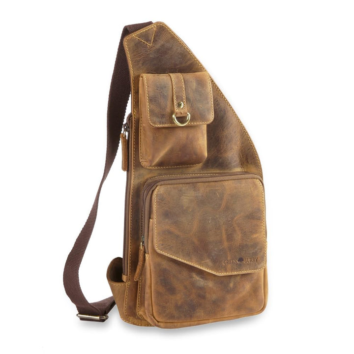 Greenburry Vintage Body-Crossover Bag-4 1559, Umhängetasche Braun, Braun